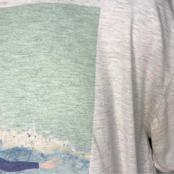 American Apparel Graphic T-Shirt | Short Sleeve | Man in Ocean Scene - Picture 2 of 9